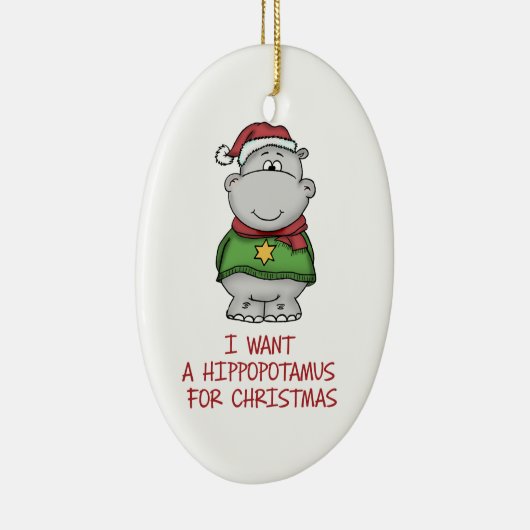 私はクリスマスのオーナメントのためのカバがほしいと思います セラミックオーナメント (右)