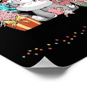 私はクリスマスのカバのカバのクリスマス1 ポスター (角)