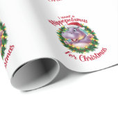 私はクリスマスのカバのクリスマスHippo ラッピングペーパー (ロールコーナー)