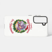 私はクリスマスのカバのクリスマスHippo Samsung Galaxyケース (裏面横)