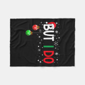 私はクリスマスのパジャマに合わせないが、私はXmaをする フリースブランケット (正面(横))