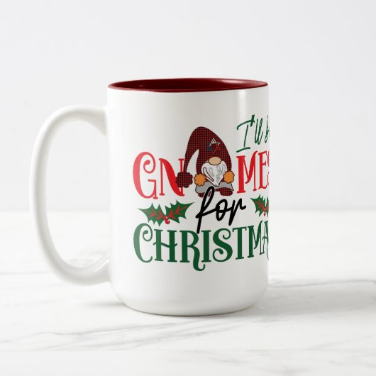 私はクリスマスの個人的なマグカップの格言になる ツートーンマグカップ (左)