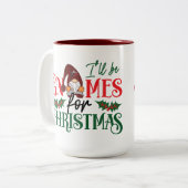 私はクリスマスの個人的なマグカップの格言になる ツートーンマグカップ (正面左)
