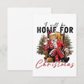 私はクリスマスの切り株の成熟の日に帰省する サンキューカード (正面/裏面)