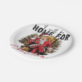 私はクリスマスの切り株の成熟の日に帰省する ペーパープレート (アングル)