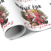 私はクリスマスの切り株の成熟の日に帰省する ラッピングペーパー (ロールコーナー)