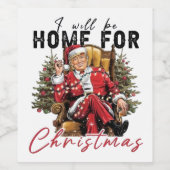 私はクリスマスの切り株の成熟の日に帰省する ワインラベル (シングルラベル)