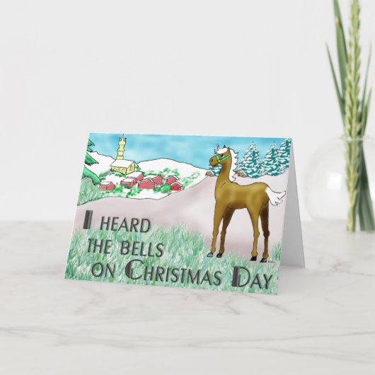 私はクリスマスの日にベルの音を聞いた シーズンカード (正面)