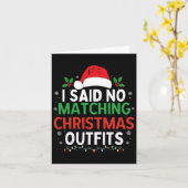 私はクリスマスの服装に合わないおもしろいの カード (黄色い花)