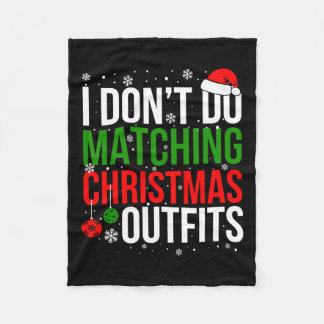 私はクリスマスの服装に合わないおもしろいの フリースブランケット