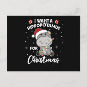 私はクリスマスの甘いカバのためのカバが欲しい ポストカード (正面)