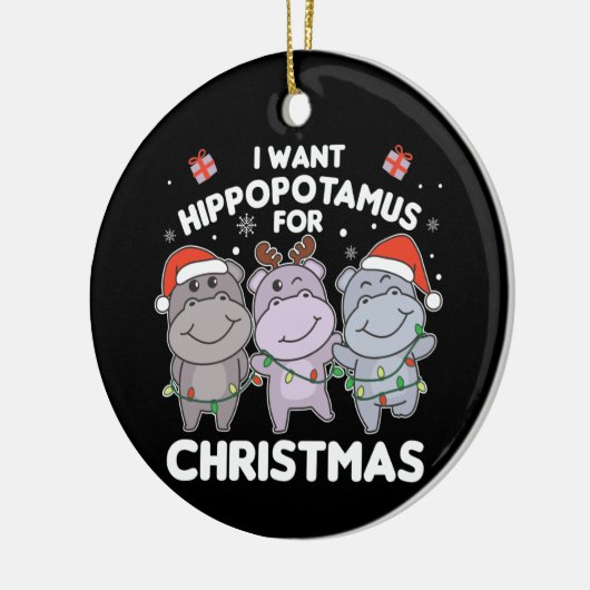 私はクリスマスの甘いカバのセラミックのためのカバが欲しい セラミックオーナメント (左)