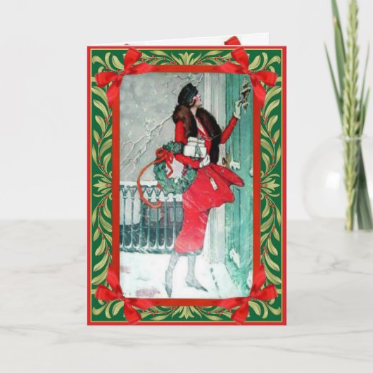 私はクリスマスの知らせを持って来ます シーズンカード (正面)