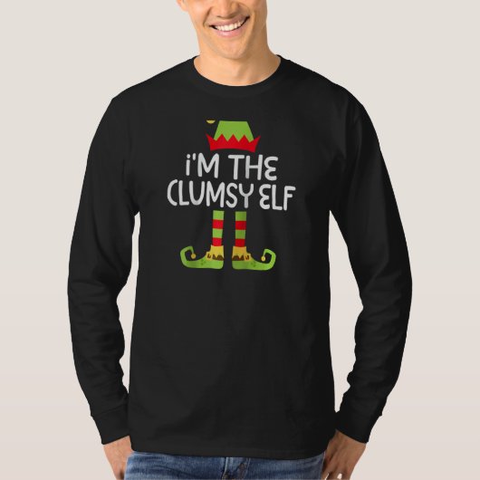 私はクリスマスの衣装にマッチする不器用な小妖精や小人のラグル Tシャツ (正面)