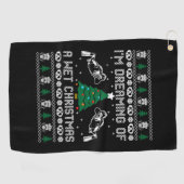 私はクリスマスの雨の夢を見ている ゴルフタオル (横)