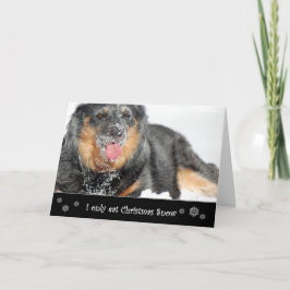 私はクリスマスの雪だけを食べます シーズンカード