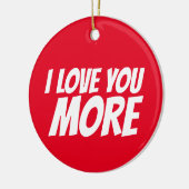 私はクリスマスの飾りをもっと愛している セラミックオーナメント (左)