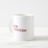 私はクリスマスを愛します コーヒーマグカップ (正面左)