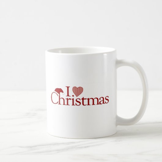 私はクリスマスを愛します コーヒーマグカップ (右)