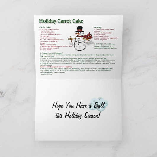 私はクリスマスを愛します シーズンカード (内部)