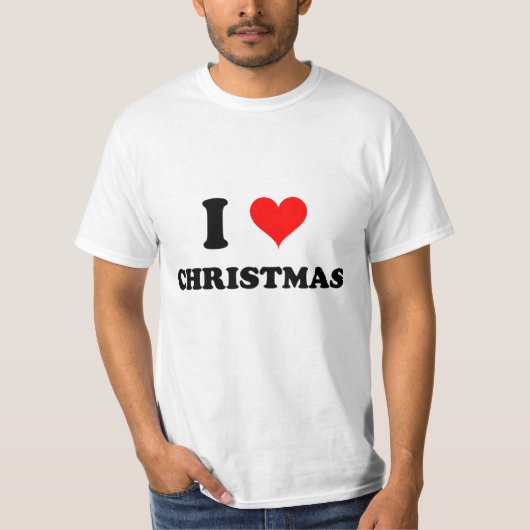 私はクリスマスを愛します Tシャツ (正面)