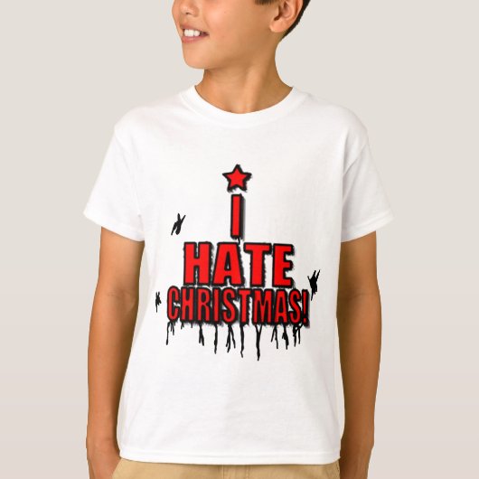 私はクリスマスを憎みます Tシャツ (正面)