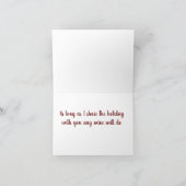 私はクリスマスを「あなた」と一緒に過ごすために赤か白か シーズンカード (内部)