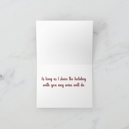 私はクリスマスを「あなた」と一緒に過ごすために赤か白か シーズンカード (内部)