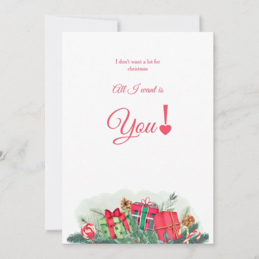 私はクリスマスカードにたくさん欲しくない サンキューカード (正面)