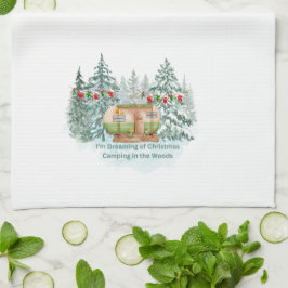 私はクリスマスキャンプの夢を見ている キッチンタオル