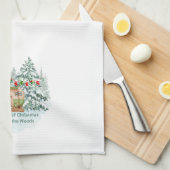 私はクリスマスキャンプの夢を見ている キッチンタオル (四つ折り)