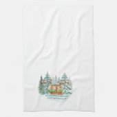 私はクリスマスキャンプの夢を見ている キッチンタオル (縦)