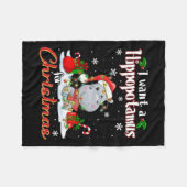 私はクリスマスクリスマスお尻のためのヒポタマスおもしろいが欲しい フリースブランケット (正面(横))