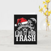 私はクリスマスサンタのゴミのおもしろいために行う カード (黄色い花)