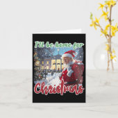 私はクリスマスサンタクロースおもしろいトランプに帰る カード (黄色い花)