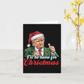 私はクリスマスサンタクロースおもしろいトランプに帰る カード (黄色い花)