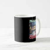 私はクリスマスサンタクロースおもしろいトランプに帰る コーヒーマグカップ (正面右)