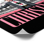 私はクリスマスサンタクロースおもしろいトランプに帰る ポスター (角)