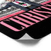 私はクリスマスサンタクロースおもしろいトランプに帰る ポスター (角)