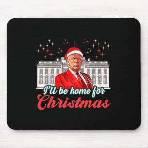 私はクリスマスサンタクロースおもしろいトランプに帰る マウスパッド