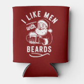 私はクリスマスサンタクロースのビールをあげる男が好き 缶クーラー (正面)