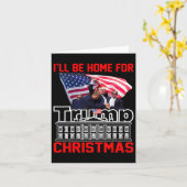 私はクリスマスサンタトランプのクリスマスのためおもしろいに家に帰る カード (黄色い花)