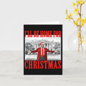 私はクリスマスサンタトランプのクリスマスのためおもしろいに家に帰る カード (黄色い花)