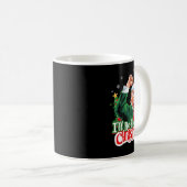 私はクリスマスサンタトランプのクリスマスのためおもしろいに家に帰る コーヒーマグカップ (正面右)