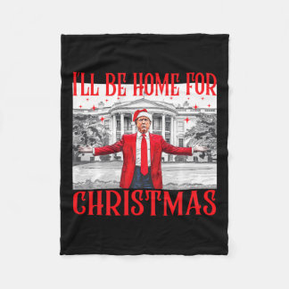 私はクリスマスサンタトランプのクリスマスのためおもしろいに家に帰る フリースブランケット