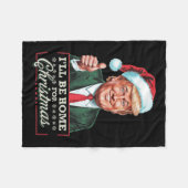 私はクリスマスサンタトランプのクリスマスのためおもしろいに家に帰る フリースブランケット (正面(横))