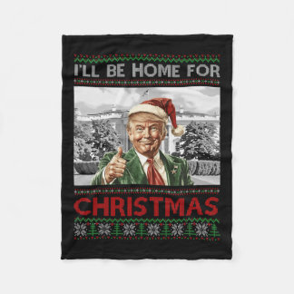 私はクリスマスサンタトランプのクリスマスのためおもしろいに家に帰る フリースブランケット