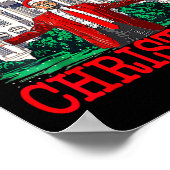 私はクリスマスサンタトランプのクリスマスのためおもしろいに家に帰る ポスター (角)