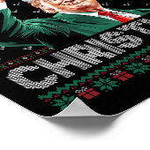 私はクリスマスサンタトランプのクリスマスのためおもしろいに家に帰る ポスター (角)