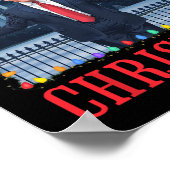 私はクリスマスサンタトランプのクリスマスのためおもしろいに家に帰る ポスター (角)